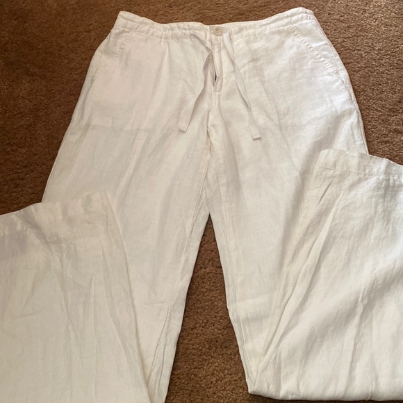 Gap linen draw string wide legs pants size 4 - Picture 1 of 4